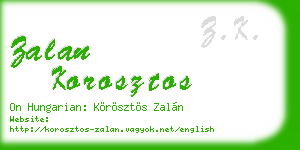 zalan korosztos business card